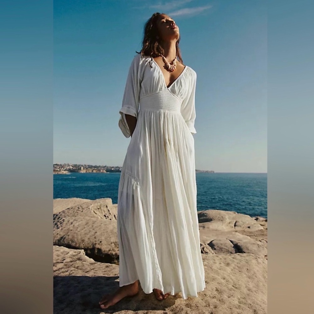 Free People White Maxi Dress